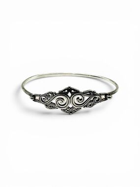 James Avery Sterling Silver Open Scroll Hook On Bracelet Sz Small 6”
